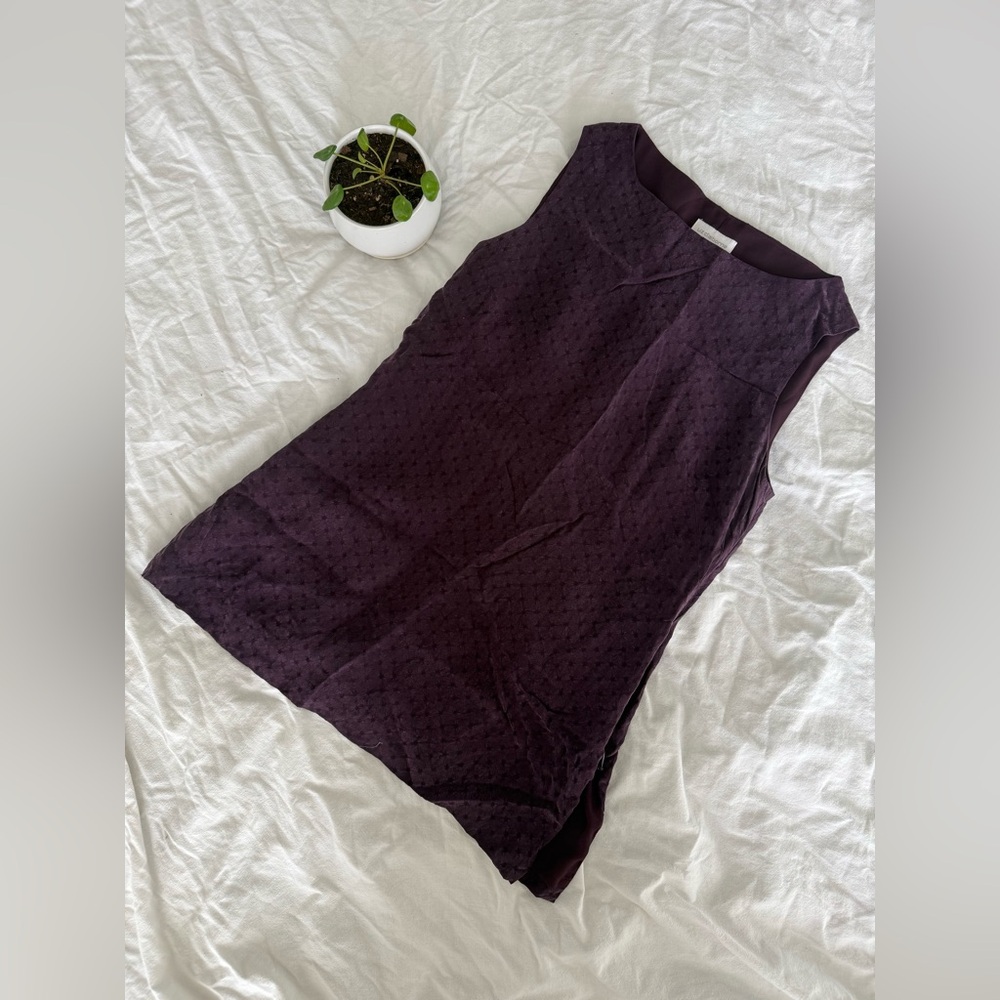 Liz Claiborne Sleeveless Dark Purple Tunic, size 8 - Picture 1 of 5